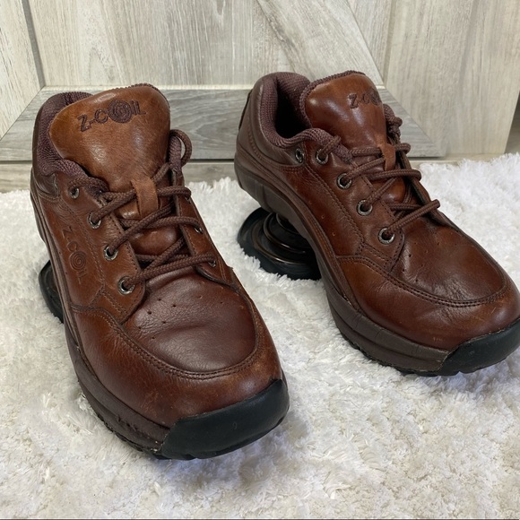 Z-Coil Legends Classic Brown Leather Orthotic Walking Shoes Pain Relief 5 - Picture 4 of 10
